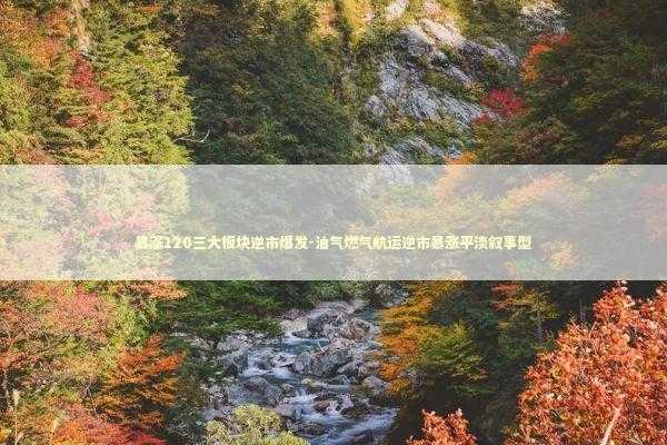 暴涨120三大板块逆市爆发-油气燃气航运逆市暴涨平淡叙事型 暴涨120三大板块逆市爆发-油气燃气航运逆市暴涨平淡叙事型 新闻