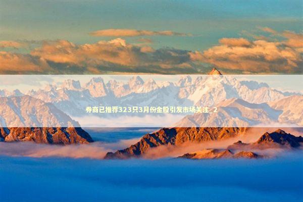 券商已推荐323只3月份金股引发市场关注_2 新闻