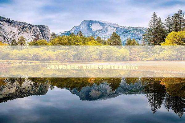 亿级流量数据揭秘：高效探索单机娱乐新渠道的方法 新闻