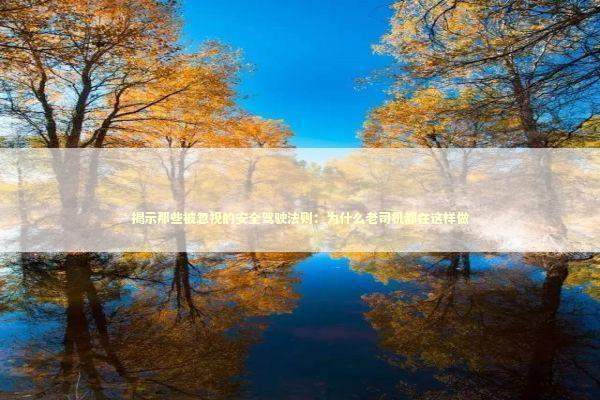 揭示那些被忽视的安全驾驶法则：为什么老司机都在这样做 汽车科技